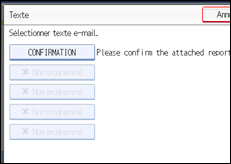 Illustration de l'&eacute;cran du panneau de commande