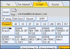 Illustration de l'&eacute;cran du panneau de commande