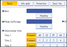Illustration de l'&eacute;cran du panneau de commande