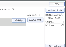 Illustration de l'&eacute;cran du panneau de commande