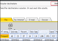 Illustration de l'&eacute;cran du panneau de commande