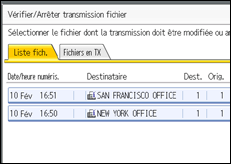 Illustration de l'&eacute;cran du panneau de commande