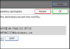 Illustration de l'&eacute;cran du panneau de commande