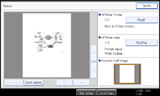 Illustration de l'&eacute;cran du panneau de commande