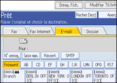 Illustration de l'&eacute;cran du panneau de commande