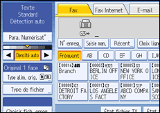 Illustration de l'&eacute;cran du panneau de commande