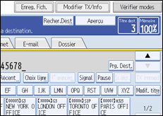 Illustration de l'&eacute;cran du panneau de commande