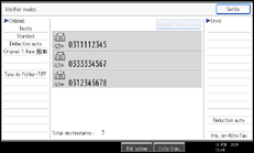 Illustration de l'&eacute;cran du panneau de commande