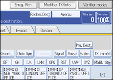 Illustration de l'&eacute;cran du panneau de commande