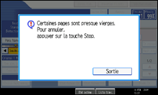 Illustration de l'&eacute;cran du panneau de commande