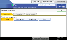 Illustration de l'&eacute;cran du panneau de commande