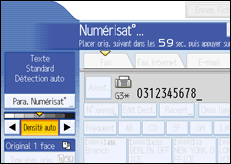 Illustration de l'&eacute;cran du panneau de commande
