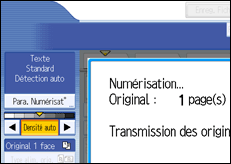 Illustration de l'&eacute;cran du panneau de commande