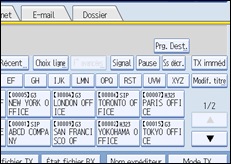 Illustration de l'&eacute;cran du panneau de commande