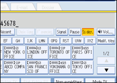 Illustration de l'&eacute;cran du panneau de commande