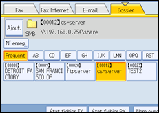 Illustration de l'&eacute;cran du panneau de commande