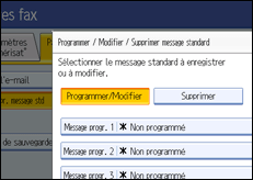 Illustration de l'&eacute;cran du panneau de commande