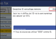 Illustration de l'&eacute;cran du panneau de commande