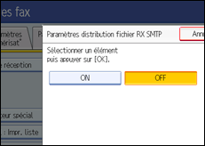 Illustration de l'&eacute;cran du panneau de commande