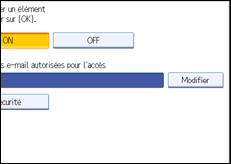 Illustration de l'&eacute;cran du panneau de commande