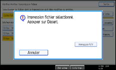 Illustration de l'&eacute;cran du panneau de commande