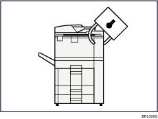 Illustration de l'administration de l'appareil / protection des documents