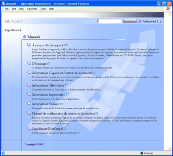 Illustration de l'affichage du navigateur Web.