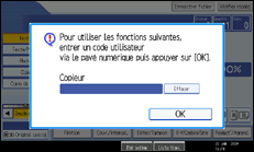 Illustration de l'&eacute;cran du panneau de commande.