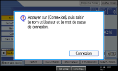 Illustration de l'&eacute;cran du panneau de commande.