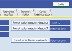 Illustration de l'&eacute;cran du panneau de commande.