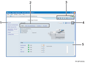 Illustration de l'&eacute;cran de surveillance Web