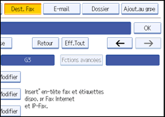 Illustration de l'&eacute;cran du panneau de commande