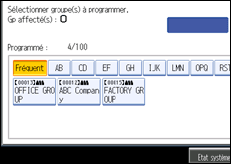 Illustration de l'&eacute;cran du panneau de commande