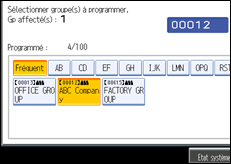 Illustration de l'&eacute;cran du panneau de commande