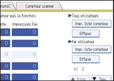 Illustration de l'&eacute;cran du panneau de commande