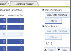 Illustration de l'&eacute;cran du panneau de commande