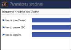 Illustration de l'&eacute;cran du panneau de commande