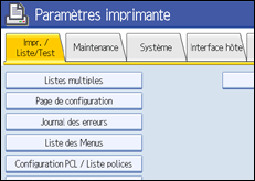 Illustration du panneau de commande