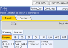 Illustration de l'&eacute;cran du panneau de commande