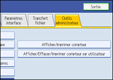 Illustration de l'écran du panneau de commande