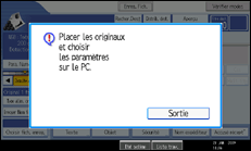 Illustration de l'&eacute;cran du panneau de commande
