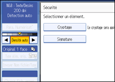 Illustration de l'écran du panneau de commande