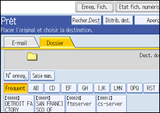Illustration de l'&eacute;cran du panneau de commande