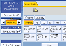 Illustration de l'&eacute;cran du panneau de commande