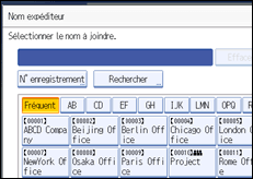 Illustration de l'&eacute;cran du panneau de commande