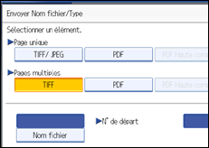 Illustration de l'&eacute;cran du panneau de commande