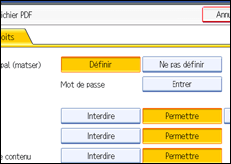 Illustration de l'&eacute;cran du panneau de commande