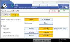 Illustration de l'&eacute;cran du panneau de commande