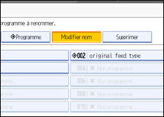 Illustration de l'&eacute;cran du panneau de commande
