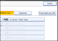 Illustration de l'&eacute;cran du panneau de commande